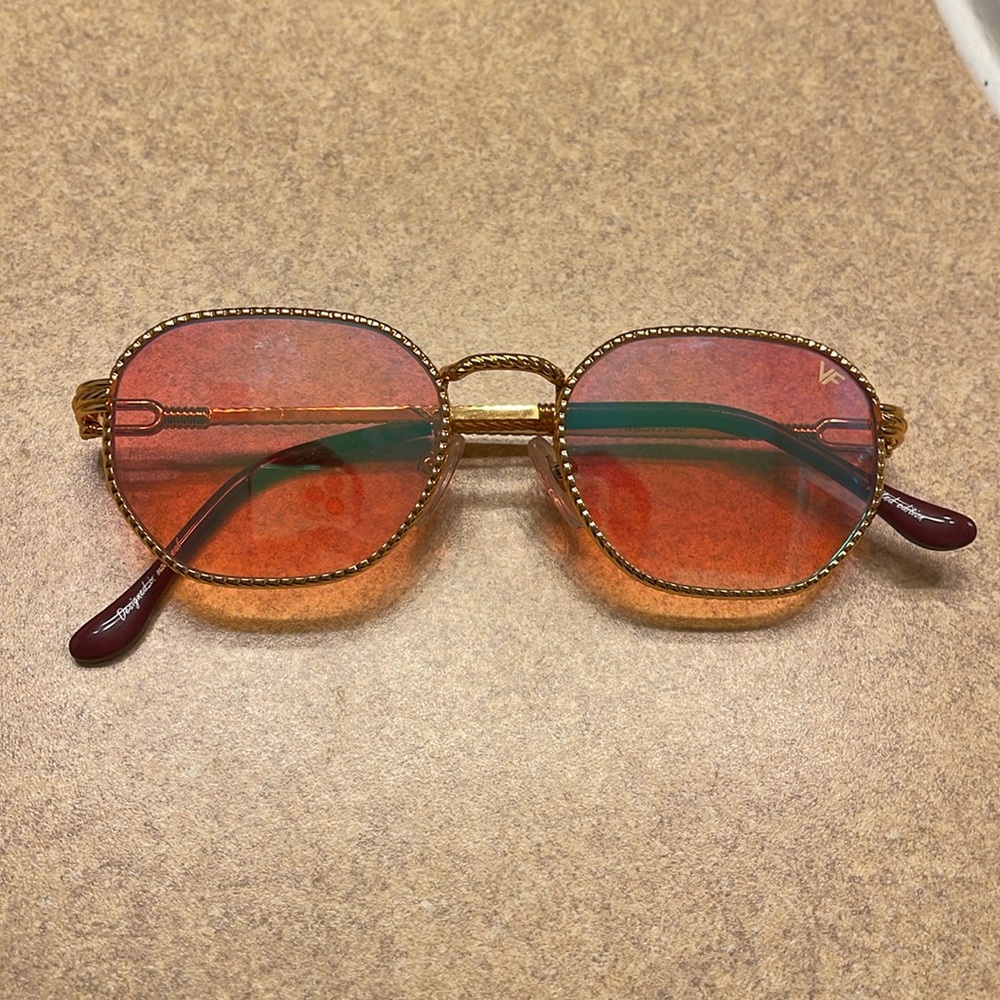 Vintage Frames Gold Frame with Pink Tint Glasses
